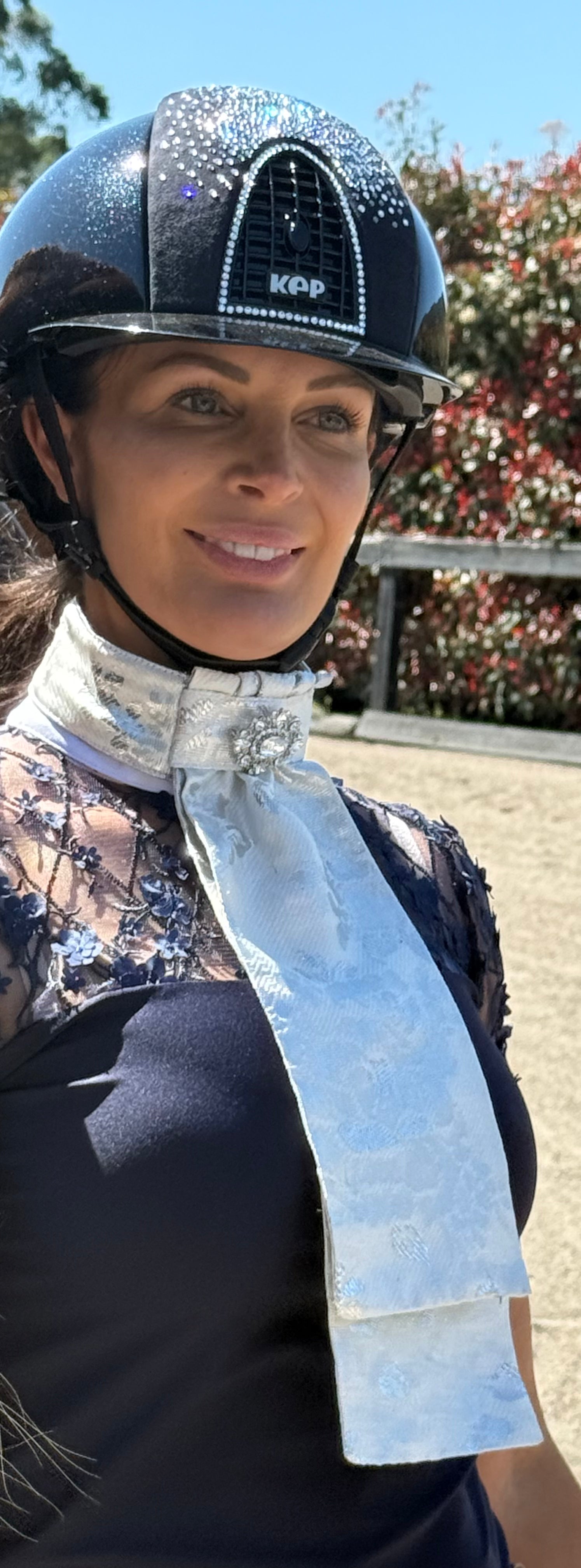 AUSTRALIAN MADE NAVY embroidered floral lace | THE Victoria